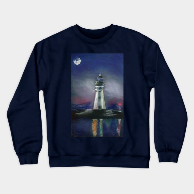 Lighthouse Crewneck Sweatshirt by reyhanartstudio